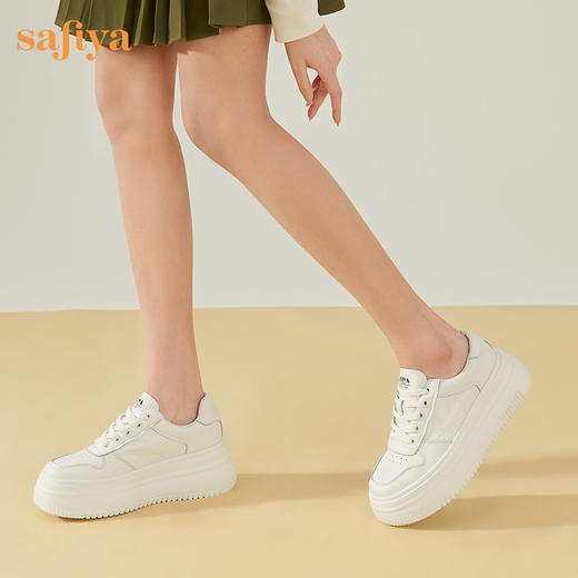 Safiya/索菲娅 2023年春季新款厚底增高透气网面休闲板鞋 SF31112036 商品图6