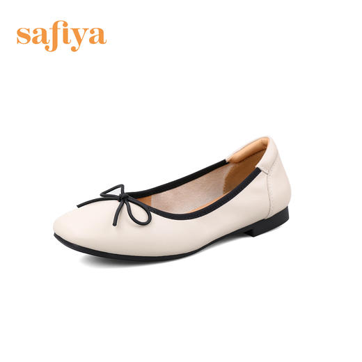 【新春秒杀】Safiya/索菲娅 温柔风软底2023年春季新款休闲蝴蝶结气质通勤浅口单鞋 SF31111143 商品图12