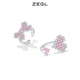 ZEGL设计师幻蝶心语系列爱心蝴蝶结戒指女小众设计高级感食指戒子