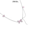ZEGL设计师幻蝶心语系列蝴蝶结流苏项链女生小众设计高级感锁骨链 商品缩略图1