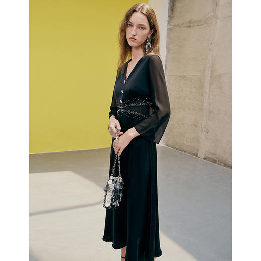 EITIE爱特爱春季新款时尚气质收腰大气显瘦礼服连衣裙女7377007 商品图3