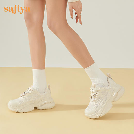 Safiya/索菲娅 街头风新潮2023年春季新款厚底松糕网面休闲老爹鞋  SF31112070 商品图1