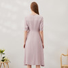 EITIE爱特爱春季新款V领气质收腰显瘦连衣裙6907629 商品缩略图4