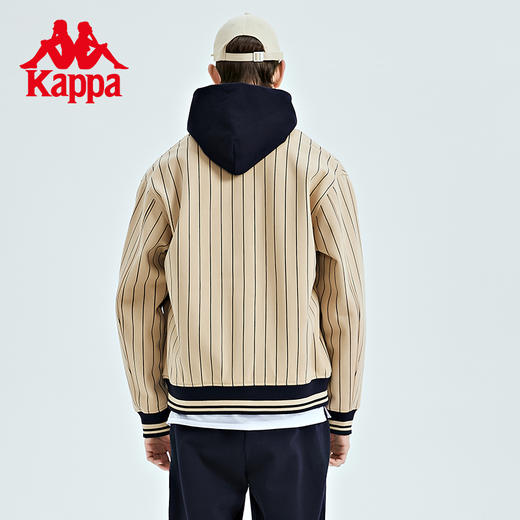 Kappa卡帕棒球服2022新款男运动卫衣经典条纹印花外套休闲开衫K0D12WK06 商品图1