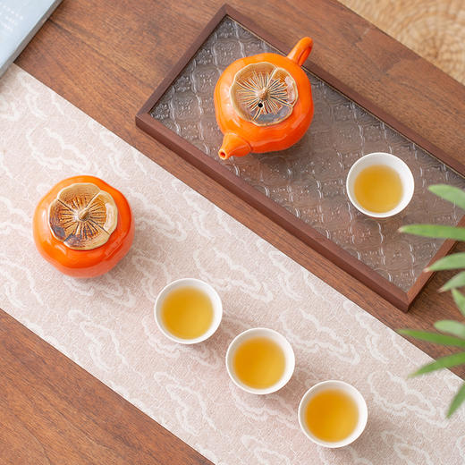柿柿如意，功夫茶具套装，国潮礼盒，好寓意 商品图4