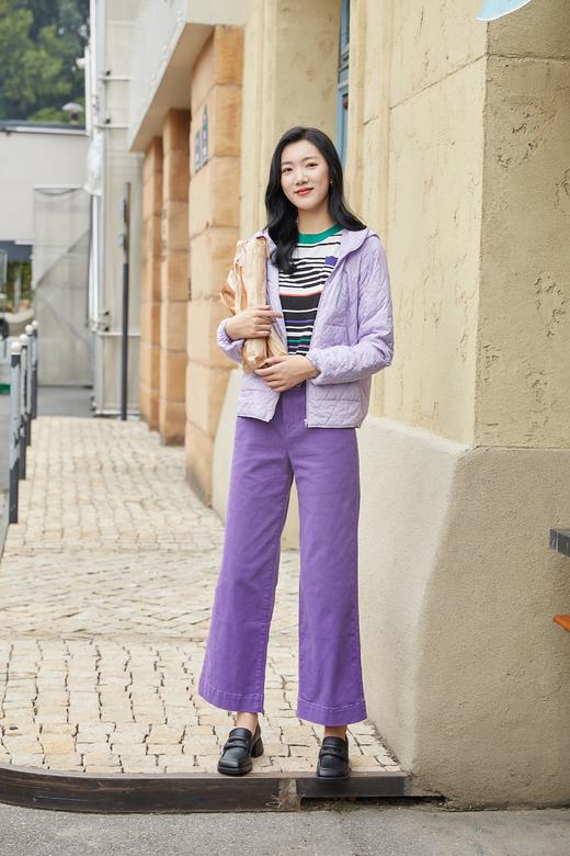 奇威菱形绗缝连帽轻薄棉服0DB04018 商品图5