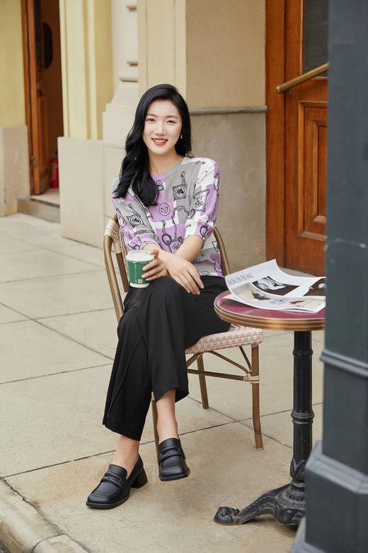 奇威通勤舒适阔腿裤休闲裤0DB02032 商品图5