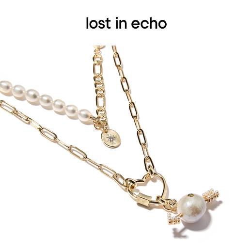 lost in echo 设计师品牌 爱无畏系列cupid丘比特珍珠双层叠戴项链 商品图1