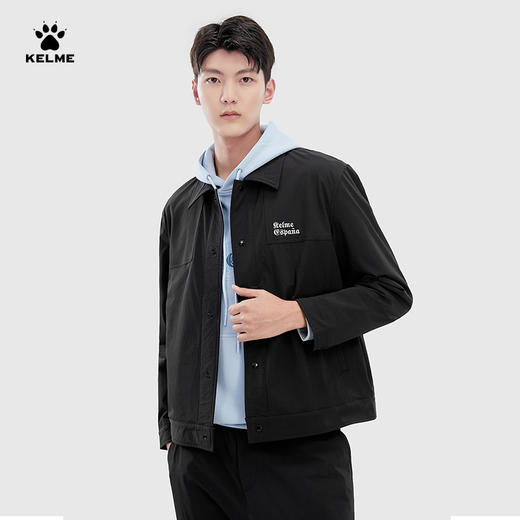KELME卡尔美漫步马德里系列翻领梭织外套男春季薄休闲开衫日系夹克上衣 商品图3