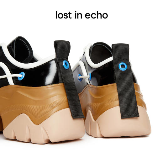 lost in echo 设计师原创 滚边拼接西装鱼骨休闲鞋女 商品图5