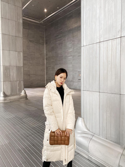 带帽双领长款羽绒服 商品图3