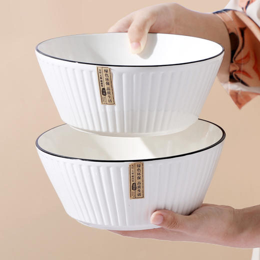 喵梦 美式竖纹碗 商品图4