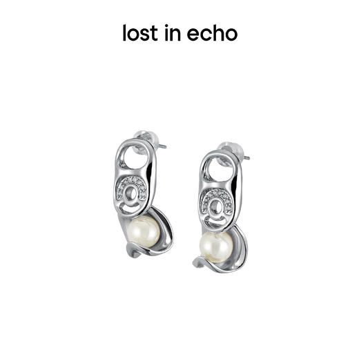 lost in echo  原创设计师品牌 简约易拉罐拉环珍珠耳环 商品图4