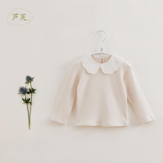 【马克珍妮 芦芙】春装新款 女童蕾丝花边领针织T恤230350 商品图2