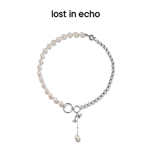 lost in echo 设计师品牌 爱无畏系列 comma蝴蝶珍珠拼接项链 商品图1