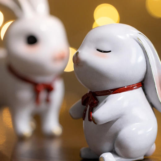 【6F】朱炳仁铜 幸运兔欢乐兔 商品图2