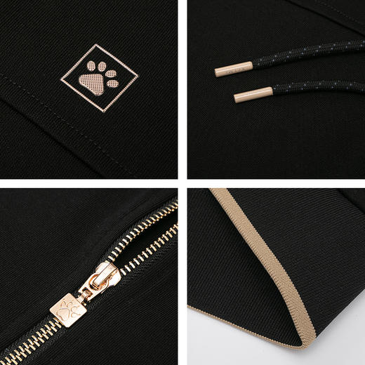 KELME卡尔美连帽针织外套女春季运动开衫卫衣运动夹克服 商品图4