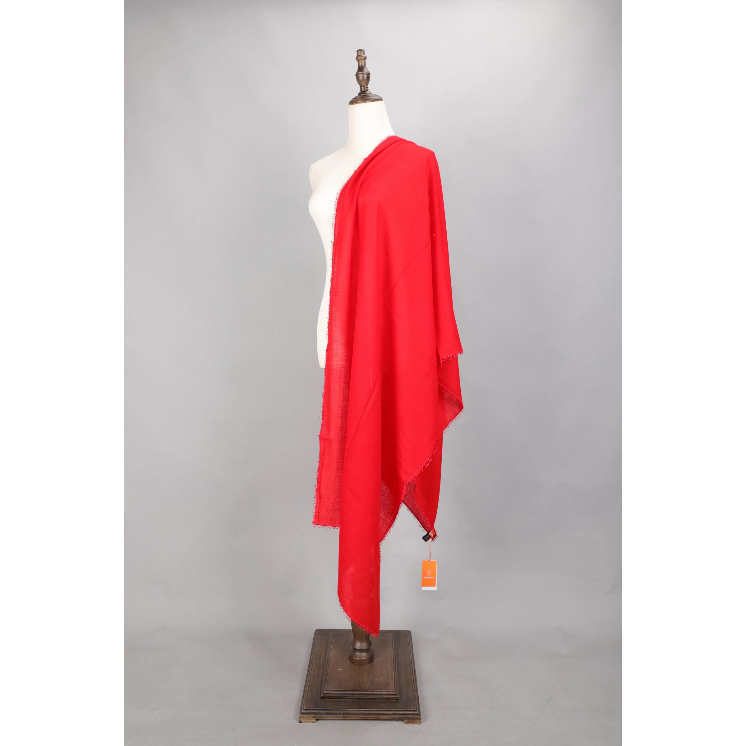 纯色精纺羊毛大披肩 KFW1502009