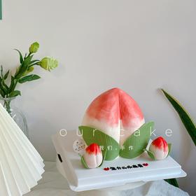 寿桃蛋糕（送长辈的祝寿蛋糕-低糖处理无添加