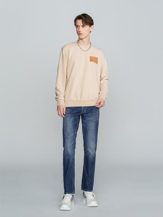 Lee商场同款101+22秋冬新品标准版型圆领长袖男卫衣LMT003620101 商品图1