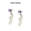 lost in echo 天然马蹄螺贝壳锆石法式珍珠耳环 商品缩略图1