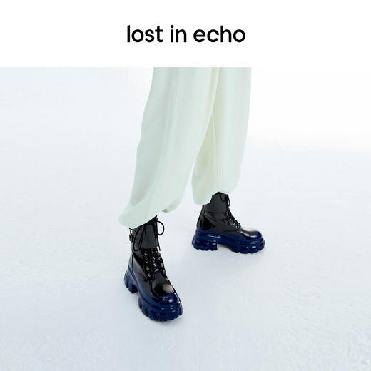 lost in echo 原创设计师品牌  泡胶彩色底超轻厚底马丁靴皮靴 商品图3
