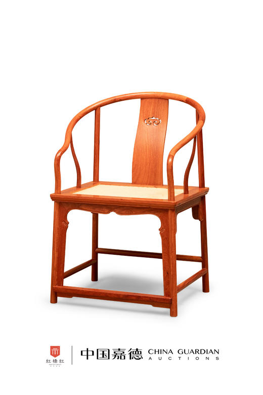 红桥红  家具严选  缅甸花梨（大果紫檀）【藤面 如意壸门垂手圈椅】 商品图1