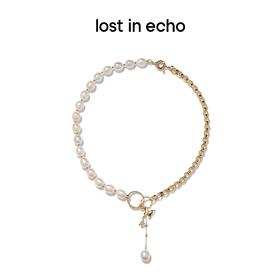 lost in echo 设计师品牌 爱无畏系列 comma蝴蝶珍珠拼接项链