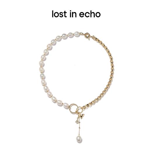 lost in echo 设计师品牌 爱无畏系列 comma蝴蝶珍珠拼接项链 商品图0