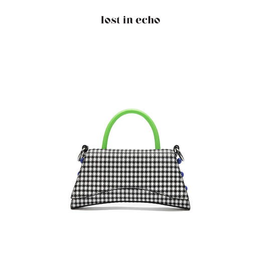 lost in echo 设计师 小号巴雷特奶嘴钉装饰挎包千鸟格 商品图0