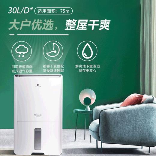 【年底大促  特价机】松下除湿机家用 智慧干衣抽湿机日除湿30L纳诺怡除菌 F-60C1YXC 商品图1