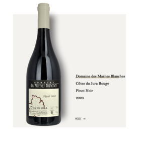 Domaine des Marnes Blanches Côtes du Jura Rouge Pinot Noir 2020 rouge 白岩酒庄黑皮诺干红2020