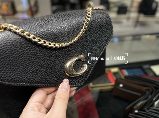 超经典Bug价！Coach Tammie C扣黑色牛皮单肩包链条包 商品图1