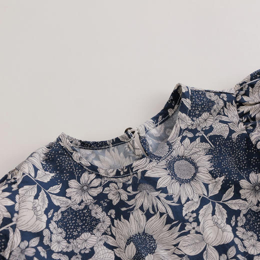 【马克珍妮 芦芙】春装新款 太阳花泡泡袖纯棉连衣裙230210 商品图3