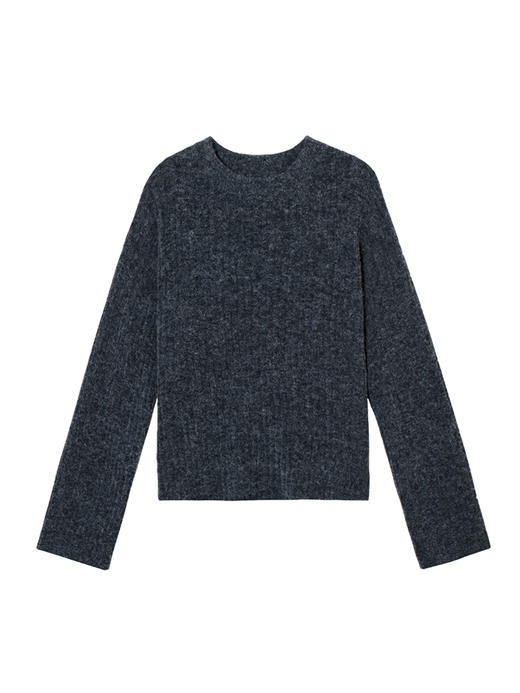 322工房羊绒新触觉羊驼毛衣2022秋冬款圆领宽松针织套头衫女A957 商品图4