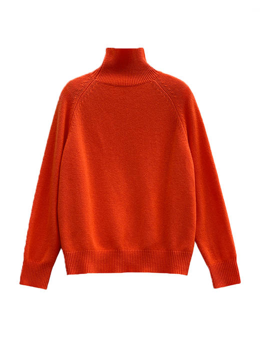 322工房软糯质感纯山羊绒高领打底衫2022冬保暖针织套头衫女A995 商品图4