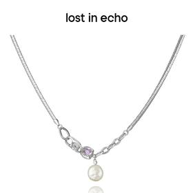 lost in echo 原创设计师品牌  巴洛克珍珠易拉罐拉环蛇骨项链