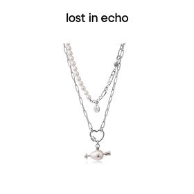 lost in echo 设计师品牌 爱无畏系列cupid丘比特珍珠双层叠戴项链