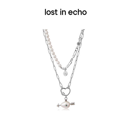 lost in echo 设计师品牌 爱无畏系列cupid丘比特珍珠双层叠戴项链 商品图0