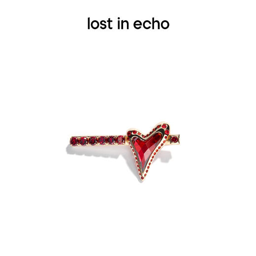 lost in echo 设计师情人节限定 晶饰镶嵌爱心发夹 商品图1