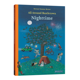 英文原版 All Around Bustletown Nighttime 布斯敦镇的四周 夜间 英文版 Rotraut Susanne Berner 进口英语原版书籍