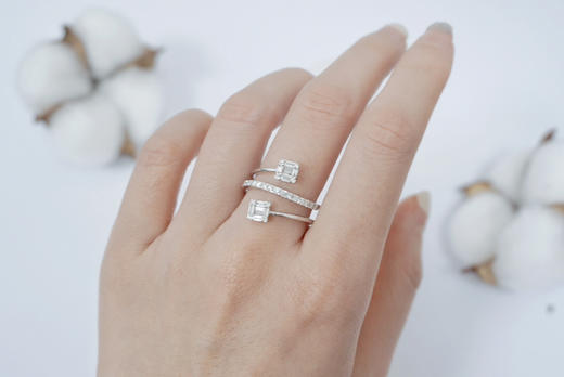 「清冽」钻石白金戒指 商品图4