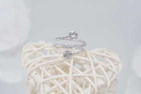 「清冽」钻石白金戒指