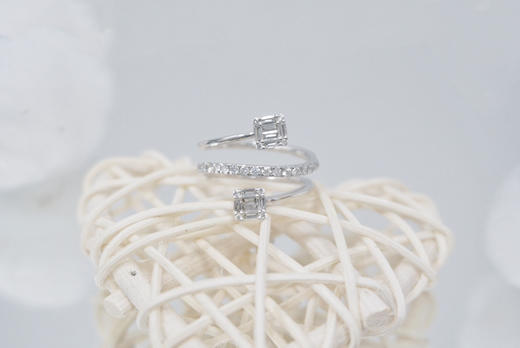 「清冽」钻石白金戒指 商品图0