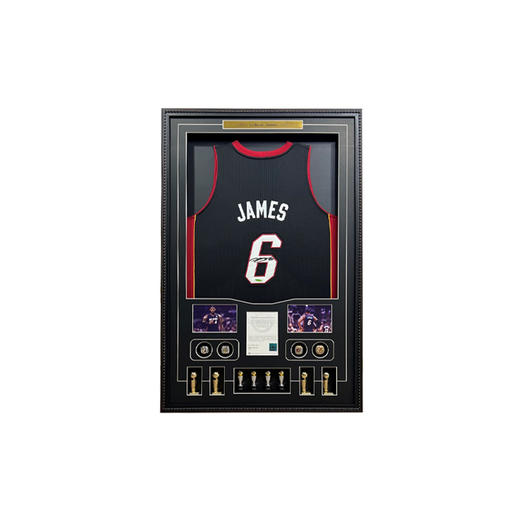 收藏系列 詹姆斯 热火队6号黑色 亲笔签名球衣 UAS08096 商品图0