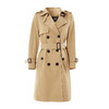 EITIE爱特爱经典双排扣气质翻领中长风衣外套卡其色春季新款A2304101 商品缩略图5