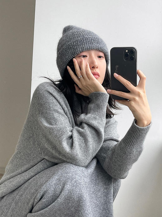 322工房软糯质感纯山羊绒高领打底衫2022冬保暖针织套头衫女A995 商品图2