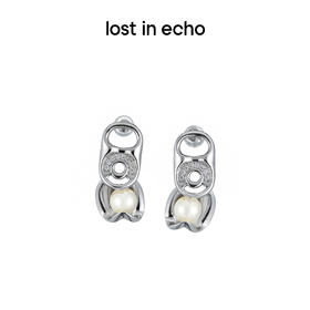 lost in echo  原创设计师品牌 简约易拉罐拉环珍珠耳环