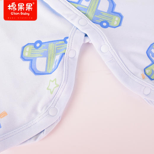 棉果果商场同款春季新品男童兰精莫代尔超柔舒适弹力大59-73码偏襟蝴蝶哈衣连体衣M111726423094 商品图2