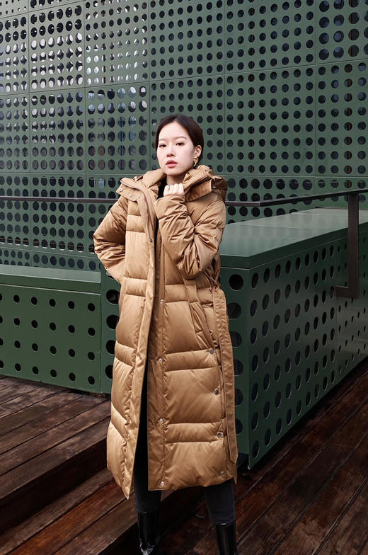 带帽双领长款羽绒服 商品图5